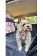 Kuko+ dog seat cover "Flower HAUer" WITH SEAT BELT