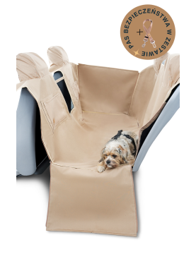 Kuko+ dog seat cover "Mono Beige" WITH SEAT BELT