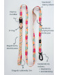 Dog leash with hip belt 3m Flower HAUer
