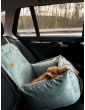 "Ero Soft" dog car seat VELVET water repellent MINT size S/M/L WITH SEAT BELT