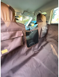 Kuko+ dog seat cover "Mono Brown" WITH SEAT BELT