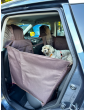 Kuko+ dog seat cover "Mono Brown" WITH SEAT BELT