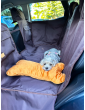 Kuko+ dog seat cover "Mono Brown" WITH SEAT BELT