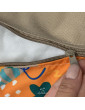 "Ero Soft" dog car seat VELVET water repellent COGNAC size S/M/L WITH SEAT BELT