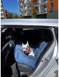 "Ero Soft" dog car seat VELVET water repellent DARK BLUE size S/M/L WITH SEAT BELT