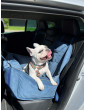 "Ero Soft" dog car seat VELVET water repellent DARK BLUE size S/M/L WITH SEAT BELT