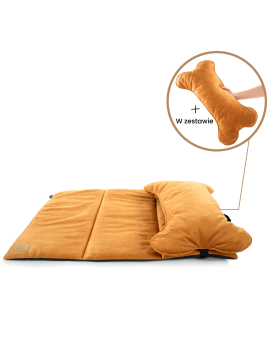 Costa roll-up dog travel bed  VELVET COGNAC