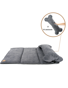 Costa roll-up travel bed GREY RECYCLED VELVET