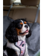 "Ero Soft" dog car seat VELVET water repellent LIGHT GREY size S/M/L WITH SEAT BELT