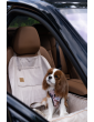"Ero Soft" dog car seat VELVET water repellent BEIGE size S/M/L WITH SEAT BELT