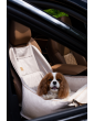 "Ero Soft" dog car seat VELVET water repellent BEIGE size S/M/L WITH SEAT BELT