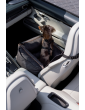"Ero Soft" dog car seat VELVET water repellent BLACK size S/M/L WITH SEAT BELT