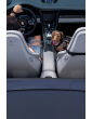 "Ero Soft" dog car seat VELVET water repellent BLACK size S/M/L WITH SEAT BELT